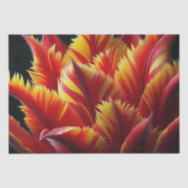 Papegaai Tulp Bloemen Rood en Geel Tissuepapier