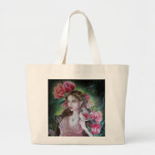 Papegaai tulp fee grote canvas tas (Voorkant)