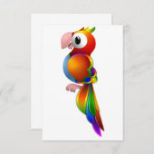 Papegaai uitnodigingen (Voorkant / Achterkant)