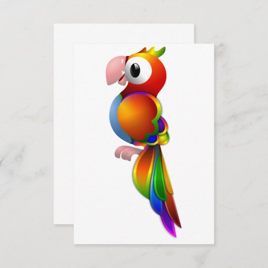 Papegaai uitnodigingen (Voorkant / Achterkant)