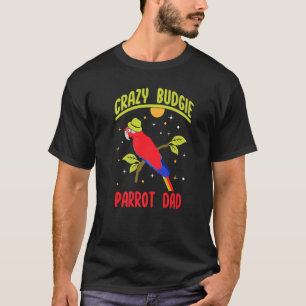 Papegaai Vader Dolle Parkiet Kleurrijke Schattig T-shirt