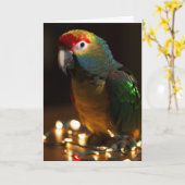 Papegaai Vakantiekaarten Kaart (Gele Bloem)