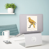 Papegaai van het Paradijs van Cuba, Psittacus Para Sticker (Laptop op bureau)
