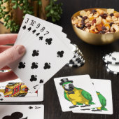 Papegaai Verzorgingscilinder Bruiloft Pokerkaarten (Insitu)