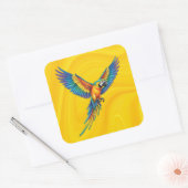 Papegaai Vierkante Sticker (Envelop)