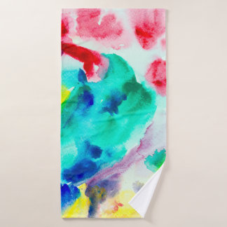 papegaai, vogel Abstracte Waterverf gr Badhanddoek