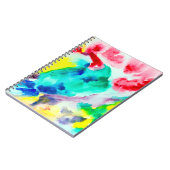 papegaai, vogel Abstracte Waterverf gr Notitieboek (Linkerzijde)