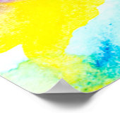 papegaai, vogel Abstracte Waterverf gr Poster (Hoek)