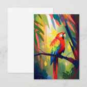 Papegaai Vogel Dier Portret Schilderen Wildlife Gr Bedankkaart (Voorkant / Achterkant)