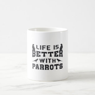 Papegaai Vogel Dierlijk Leven Is Beter Met Papegaa Koffiemok
