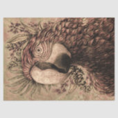 Papegaai vogel efemera bloemenweefsel papier (Voorkant)