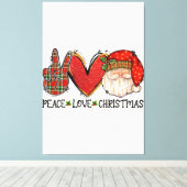 Papegaai Vogel Kerstboom Lichten Ornament Xmas Pa Canvas Afdruk (Insitu (Houten vloer))