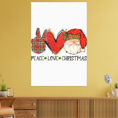 Papegaai Vogel Kerstboom Lichten Ornament Xmas Pa Canvas Afdruk (Insitu (Woonkamer))