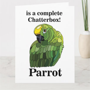 Papegaai Vogel Kletskous Grappige Verjaardag Kaart