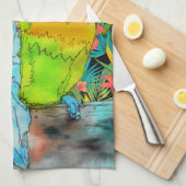 Papegaai Vogel Liefhebber Keukenhanddoek (Quarter Fold)