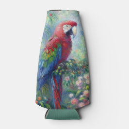 Papegaai Vogel Oerwoud Bloemen Impressionisme Schi Flesjeskoeler