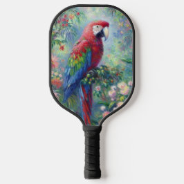 Papegaai Vogel Oerwoud Bloemen Impressionisme Schi Pickleball Paddle