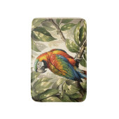 Papegaai vogel op boom tekening badmat (Voorkant Verticaal)