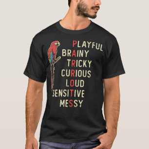 Papegaai vogel speels brein tricky dier t-shirt