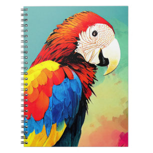 Papegaai Vogel Wild Natuur Dier Kleur Kunst Schild Notitieboek