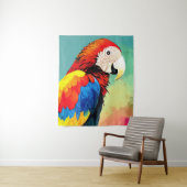 Papegaai Vogel Wild Natuur Dier Kleur Kunst Schild Wandkleed (In situ)