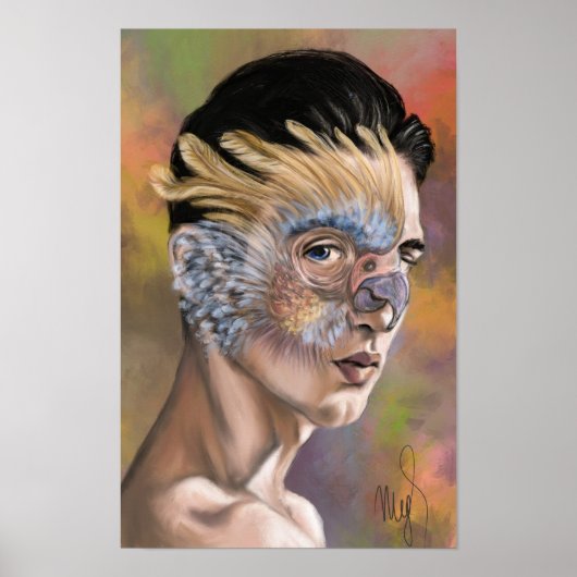 Papegaai Vrouw Poster (Voorkant)