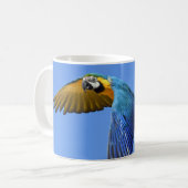 Papegaai Witte Koffiemok (Voorkant links)