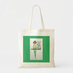 Papegaai wordt gek tote bag