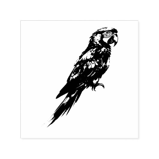 Papegaai Zelfinktende Stempel (Design)