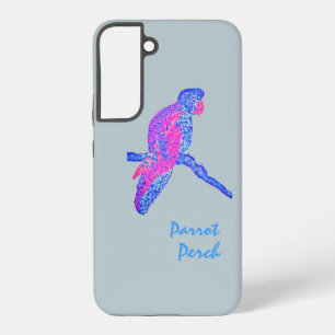 Papegaai zitstok samsung galaxy hoesje