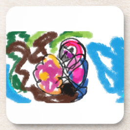 Papegaai zomer bier onderzetter