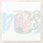 Papegaai zomer glazen onderzetter (Achterkant)