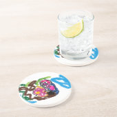 Papegaai zomer zandsteen onderzetter (Zijkant)