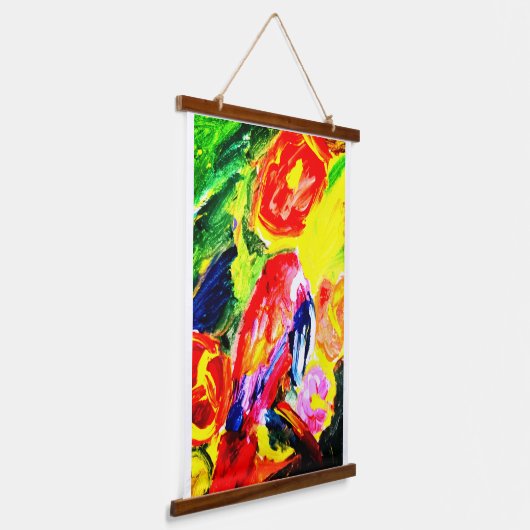 Papegaai zomergeluk hangend wandkleed (Gebogen)
