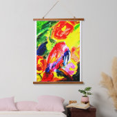 Papegaai zomergeluk hangend wandkleed (Slaapkamer)