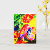 Papegaai zomergeluk kaart (Gele Bloem)