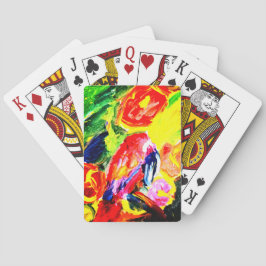 Papegaai zomergeluk pokerkaarten