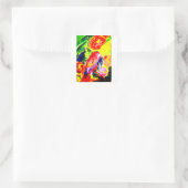 Papegaai zomergeluk vierkante sticker (Tas)