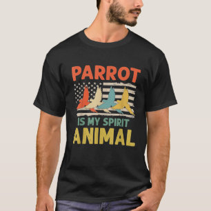  papegaaidieren met Amerikaanse vlag T- T-shirt