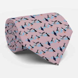 Papegaaiduiker Feest Tie Dubbelzijdige Print (Stof Stropdas
