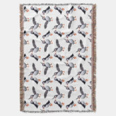 Papegaaiduiker Frenzy Worpdeken (Wit) Deken (Voorkant Verticaal)