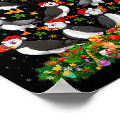 Papegaaiduiker Kerstboom Cadeau Kerstman Hoed Pape Poster (Hoek)