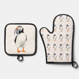 Papegaaiduiker ontwerp ovenwant & pannenlap set