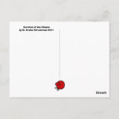 Papegaaiduiker versus Briefkaart Penquin (Achterkant)
