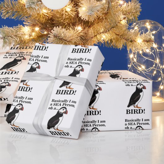 Papegaaiduiker Zeevogel Grappige Verjaardag Cadeaupapier (Feestdagen)