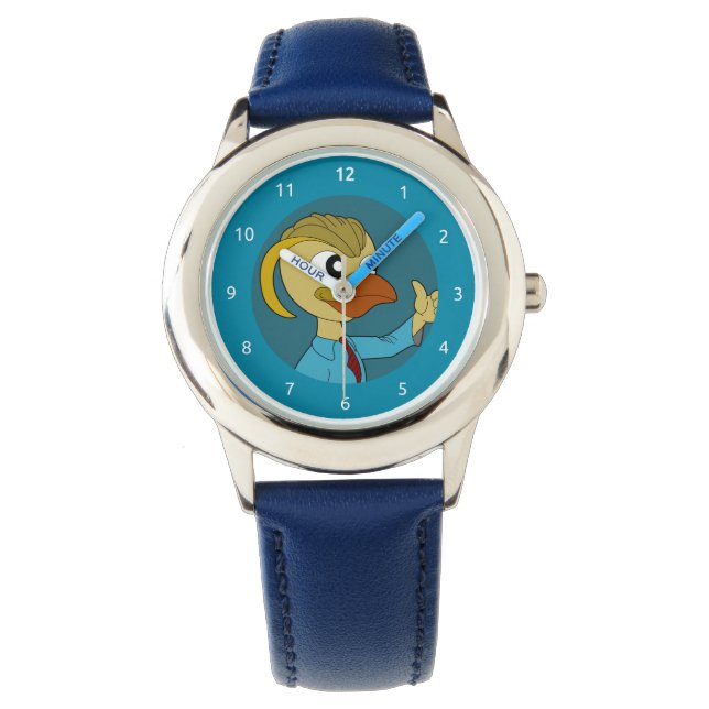 Papegaaiduikercartoon horloge (Voorkant)