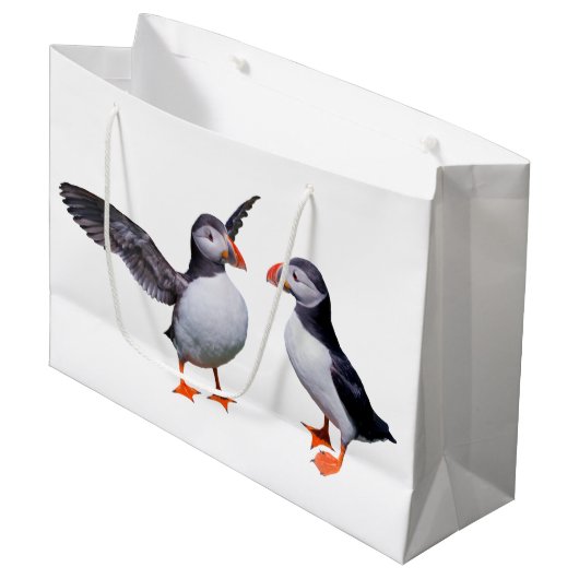 Papegaaiduikers Geschenkentas Large Cadeautasje (Voorkant Gekanteld)