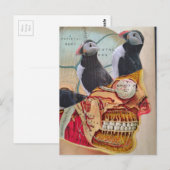Papegaaiduikers in mijn brein Surrealistische mixe Briefkaart (Voorkant / Achterkant)