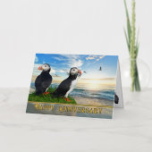 Papegaaiduikers Jubileum Folie Wenskaart (Voorkant)