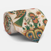 Papegaaien  Art Design Jewel Tones Stropdas (Opgerold)